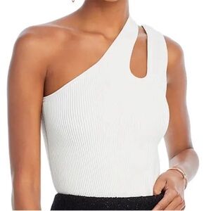 Ramy Brook White Asymmetrical Blouse